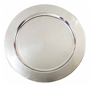 Plaque de chargeur en acier inoxydable de conception simple Forme ronde de la plus grande qualité sous la plaque du meilleur exportateur en Inde - Product Image 1