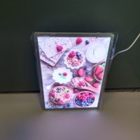 Caja de Luz LED Rectangular Ultra Delgada de Aluminio, Decorativa, para Colgar, Exhibición de Carteles Publicitarios, Alto Brillo, Resistente a la Intemperie