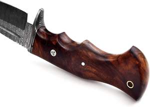 Cuchillo de Acero de Damasco Hecho a Mano Personalizado con Mango de Madera Cómodo, Agarre Perfecto para Caza y Campamento al Aire Libre, Soporte OEM - Product Image 6