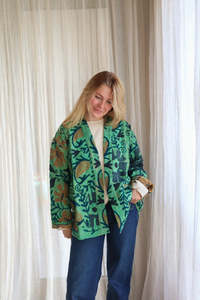 Chaqueta Bomber Suzani de Algodón Bordada a Mano, Atractiva, para Mujer, Primavera/Invierno, Estilo Bohemio Gitano, Color Rosa, 2025 - Product Image 3