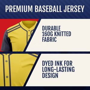 Custom Summer Baseball Jersey Personalized Team Name <b>Number</b> Breathable 100% Polyester High Quality V-neck Men's Sportswear for - Product Image 4