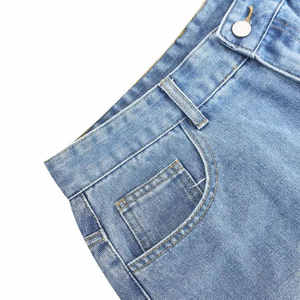 Shorts en jean vintage pour hommes, décontractés, en coton, avec impression de logo personnalisée, shorts amples, OEM ODM - Product Image 6