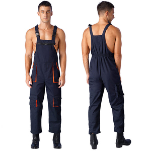 กางเกงเอี๊ยมแบบมีกระเป๋าเครื่องมือทำเองได้ผ้ากันเปื้อน & ที่รัดทุกแบบลำลองกางเกงเอี๊ยมกางเกงคาร์โก้มีห่วงค้กางเกงเข้ารูปบอดี้สูททุกเพศ - Product Image 3