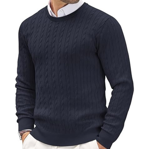 Diseñador de punto suéter de algodón de los hombres de moda OEM personalizado a granel al por mayor precio de fábrica - Product Image 4