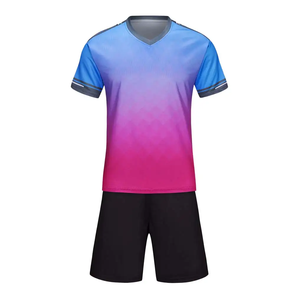 Training Clothing Sets Soccer uniform OEM Wholesale Soccer uniform Sports Costumes for Men Adult Football Kits Cool Print Suits.