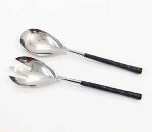 Juego de Servidores de Ensalada de Acero Inoxidable de la Mejor Calidad, Tenedor y Cuchara para Servir Ensaladas, Herramientas para Mezclar Ensaladas de Cocina al Mejor Precio - Product Image 3