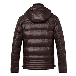 <b>Top</b> Quality Hooded Puffer Jacket OEM Logo Oversized <b>Men's</b> Bubble Solid Color Custom <b>Men</b> Puffer Jacket - Product Image 2