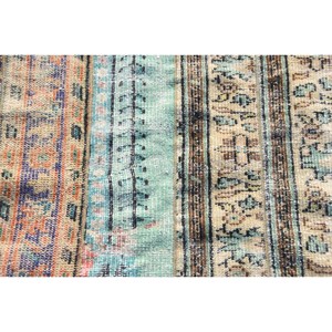 Alfombra Turca Vintage de 6.3x6.2 pies, Alfombra Oriental Azul de Lana - Product Image 5