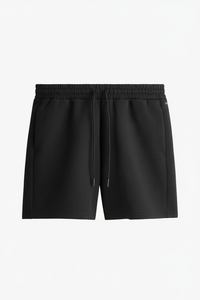Short de sport noir pour homme, short de sport avec taille élastique et cordon de serrage, avec poches - Product Image 5