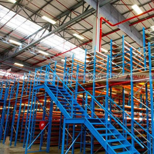 Steel Heavy Duty Mezzanine Floor Pallet Racking System Corrosion Protection Generous Stacking <b>Racks</b> <b>Shelves</b> 500KGS Per Sqm <b>Rack</b> - Product Image 1