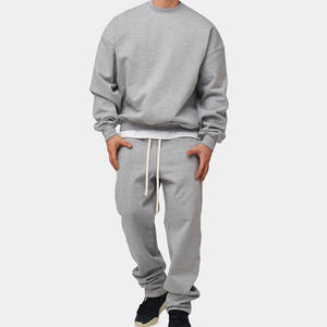 Conjunto de chándal de gran tamaño TWILL OEM para hombre, conjunto de chándal informal con logotipo personalizado y proveedor de pantalones de chándal - Product Image 1