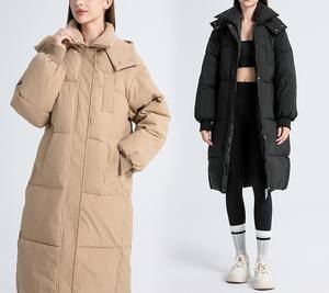 Veste longue d'hiver réversible pour femmes grande taille imperméable respirant coton écologique extérieur chaud intérieur à capuche Design - Product Image 2