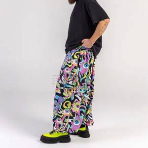Trendy All-Over Print <b>Trousers</b> With Adjustable Waist And Relaxed Fit Durable Sublimation <b>Trousers</b> - Product Image 5