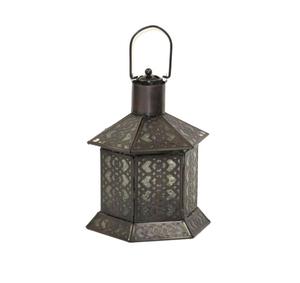 <b>Vintage</b> Design Decor Hut Shape Candle <b>Lantern</b> With Copper Plated Candle Holder for Wedding Decoration - Product Image 6