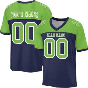 Maillots de football personnalisés OEM avec numéros de logo de l'équipe à rayures sur les manches Nom Polyester Mesh Tissu imprimé par sublimation à séchage rapide - Product Image 5