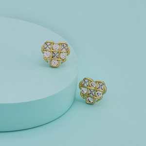 Boucles d'oreilles tendance religieuses 192876 à motif géométrique, coupe princesse, en alliage de zinc, acier inoxydable et laiton, pour cadeau de fête - Product Image 1