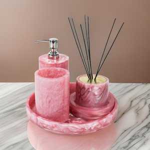 Elegante juego de baño de resina acrílica hecho a mano con durabilidad elegante decoración vibrante para su hogar único y portátil - Product Image 2