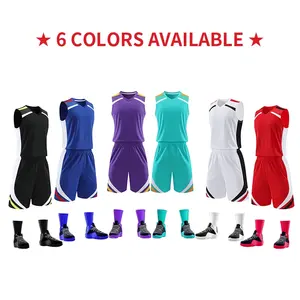 Camiseta de Baloncesto Personalizada para Clubes, Equipos, Niños y Jóvenes, Impresión en Blanco, Secado Rápido, Uniforme de Baloncesto para Niños, Bordado, Ropa de Baloncesto 24268 - Product Image 4