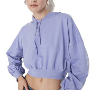 Ensemble 2 pièces tendance pour femme : sweat à capuche court zippé en molleton bouclette et pantalon de survêtement violet – Nouvelle collection décontractée - Product Image 1