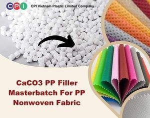 CPI Việt Nam PP caco3 <span class=keywords><strong>Filler</strong></span> <span class=keywords><strong>masterbatch</strong></span> cho vải không dệt spunbond thay thế hạt Polypropylen đạt được chứng nhận 25kg PP - Product Image 1