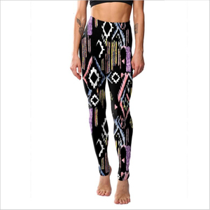 Pantalon de survêtement de fitness taille haute pour femme Design personnalisé Ins Style Yoga Leggings Anti-rides coton foncé Sublimation hiver - Product Image 4