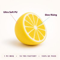 Jouet anti-stress en PU souple en forme de citron, à remontée lente, jouet sensoriel à presser, décoration de bureau mignonne, cadeau de fête, 10 cm, vente en gros