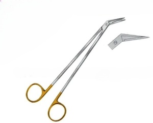 Tijeras Supercut Personalizadas Potts Smith Vascular TC Curvas de 19 cm, Ángulo de 45°, Acero Inoxidable Plateado y Dorado, Quirúrgicas Manuales de Alta Calidad - Product Image 1