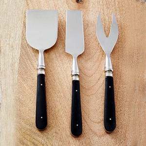 ชุดที่หั่นชีสขัดเงากระจกสีเงินด้ามไม้ไผ่ทรงกลมมีดปอกเนย - Product Image 6