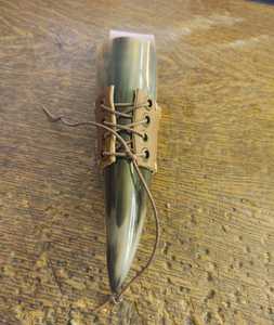 Alta demanda Comida Segura Ágata genuina Beber Cuerno Vikingo Beber Cuerno con cuero - Product Image 1