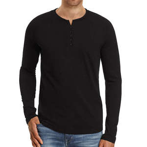 Men <b>Henley</b> <b>Shirt</b> Long Sleeve Slim Fit Cotton Stylish Comfortable for Work and Daily Wear - Product Image 4