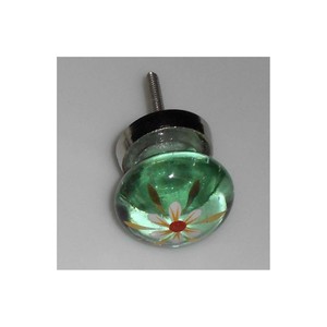 2025 Classic Look Flower Design Glass <b>Knobs</b> Round Shape High Demanding Top Selling Wardrobe Drawer Decorating Handle <b>Knob</b> - Product Image 1