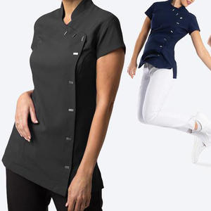 Tunique sans manches en polyester respirant et imperméable pour salon de beauté, spa, coiffure, uniforme de massothérapeute - Product Image 3