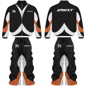 Conjunto Deportivo Personalizado con Logotipo, Chaqueta Cortavientos Transpirable y Pantalones Joggers, Traje Deportivo de Dos Piezas para Hombre - Product Image 2