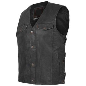 Offre Spéciale hommes en cuir moto gilet sur mesure élégant à la mode décontracté hiver tenue course maillot inspiré gilet - Product Image 5