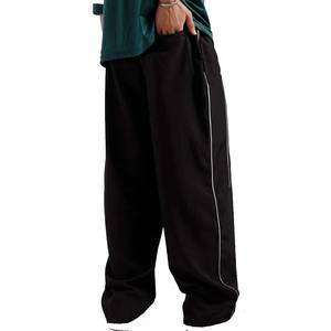 Pantalones Anchos de Pierna Ancha de Poliéster Desgastado con Lavado Ácido, Cintura Alta, Holgados, Estilo Vintage, Diseño Personalizado de Fabricante 2025 - Product Image 5