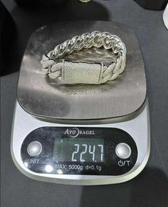 VVS Moissanite Bracelet en argent sterling 925 22MM 8 pouces plaqué or blanc - Product Image 6