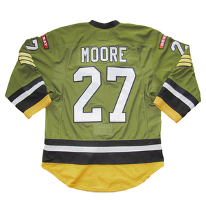 Vente chaude vêtements de hockey sur glace transfert de chaleur col en V manches longues rayé imprimé maillot de sport pour adultes à des prix très bas - Product Image 2