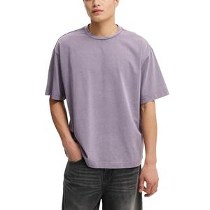 T-shirt ample en coton 100% de qualité supérieure, col rond, décontracté, broderie personnalisée, design uni, tissu tricoté en provenance du Bangladesh - Product Image 2