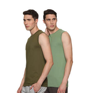 Débardeurs sans manches pour hommes, vêtements de sport, fabrication en usine, logo personnalisé pas cher, coupe musclée, grande taille, respirant, décontracté - Product Image 1