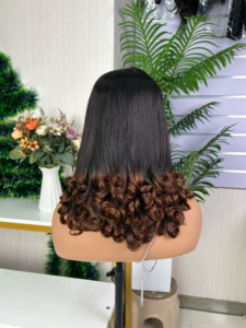 Perruque bouclée 100% cheveux humains naturels haute densité SDD 5*5 avec dentelle frontale - Product Image 5