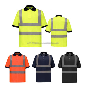 Polo à manches courtes haute visibilité, chemise de sécurité réfléchissante, vêtements de travail de sécurité pour hommes, logo personnalisé, chemises de travail de construction - Product Image 1