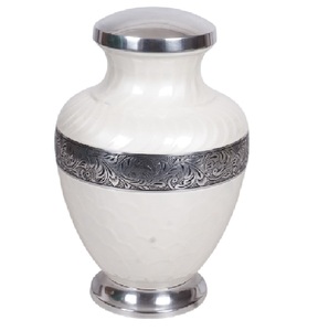 Finition Urne légère de qualité durable blanche Urne funéraire en métal de style américain classique pour les cendres pour l'urne commémorative de souvenirs - Product Image 3