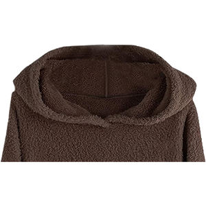 Sudadera de Forro Polar Personalizada para Mujer, Vestido de Invierno, 100% Algodón, Transpirable, Resistente al Viento, Ecológico, con Logotipo Bordado en la Parte Delantera, 360g - Product Image 2