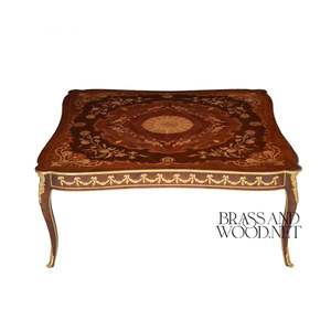 Juego de Mesa de Centro y Mesa Auxiliar de Madera con Incrustaciones de Lujo - Product Image 2