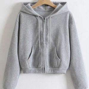 Blank/Plain Unisex <b>Hoodies</b> <b>zip</b> <b>up</b> <b>Hoodies</b> for Ladies With Customization - Product Image 1