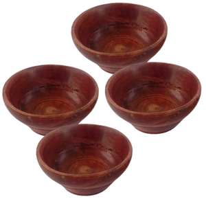 Ensaladeras de madera de pulido alto ecológicas 100%, cuencos nórdicos de diseño moderno para servir postres para hoteles, restaurantes, fiestas - Product Image 1