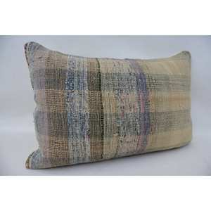 Almohada de retazos Kantha de lana Beige, 16x24 pulgadas, bordado, patrón de tejido Floral Vintage, para el hogar bohemio, sofá, estampado cuadrado a cuadros - Product Image 2