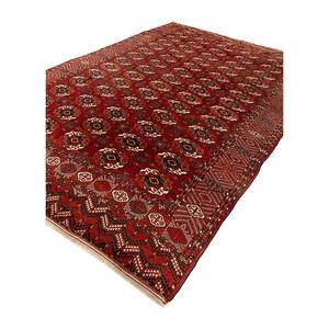 Alfombra Kiaan Grande de Lana Anudada a Mano, Rectangular 9x12, Diseño Geométrico Abstracto para Entrada, Pasillo, Modelo Paem-68, Color Rojo - Product Image 2