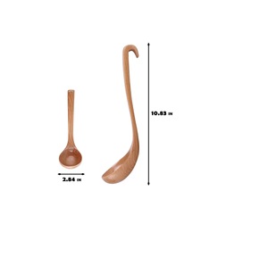 Cuillère à soupe en bois naturel fait à la main créative - Product Image 6