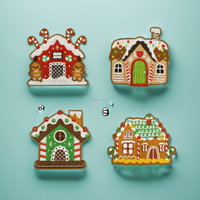 Patch brodé maison de pain d'épices d'hiver pour accessoires vestimentaires